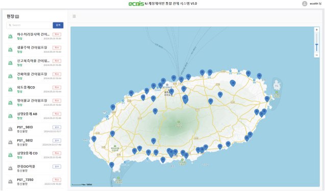 다중사이트 관리자를 위한 Map기반 모니터링 화면